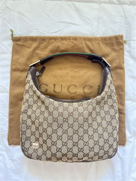 Authentic GUCCI Sherry Leather Shoulder Bag Brown 001.4057 